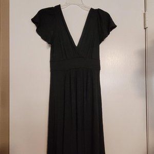 Soprano Black Plunging V-neck Sexy Fit & Flare Dress, size M
